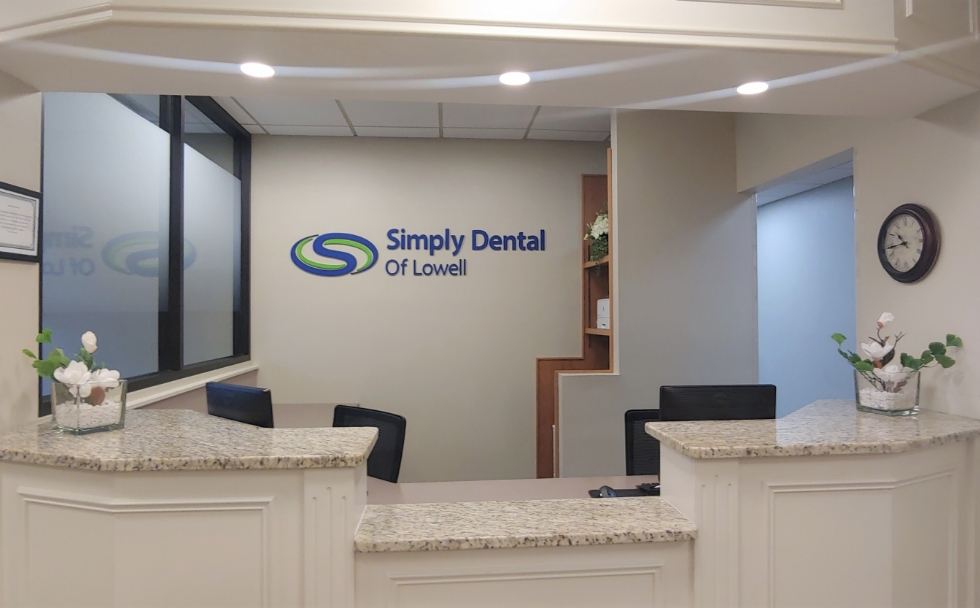 Simply Dental of Lowell reception desk