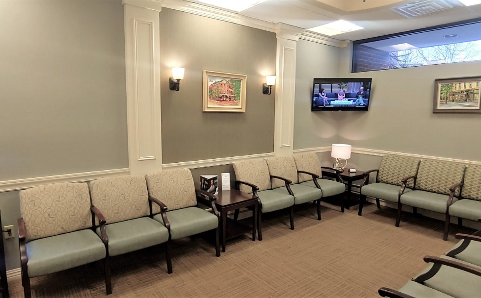 Seating in dental office waiting room